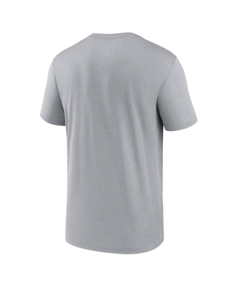Men's Heather Gray Detroit Lions Primetime Legend Wordmark Performance T-Shirt