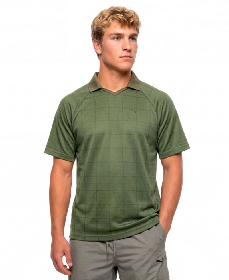 Men's Elevated Tartan Regular-Fit Polo Shirt