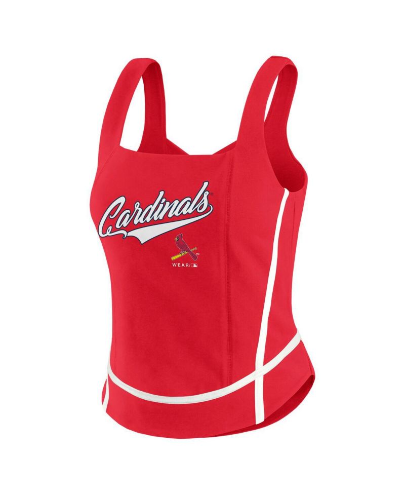 Women's Red St. Louis Cardinals Square Neck Tank Top