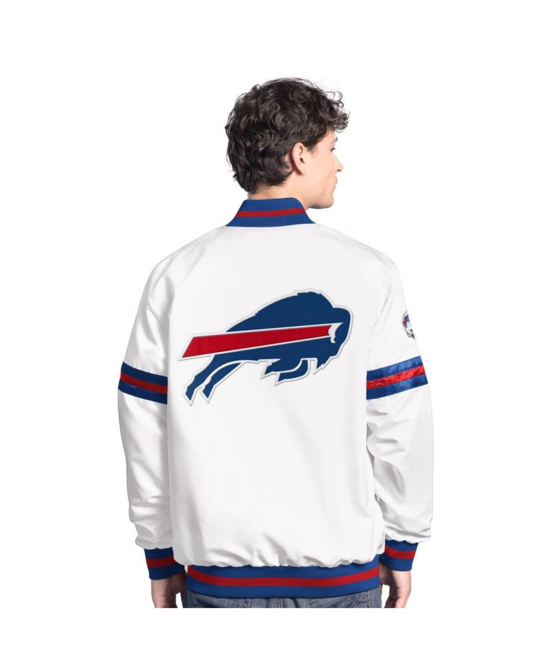 Men's White Buffalo Bills Scout Full-Snap Varsity Jacket