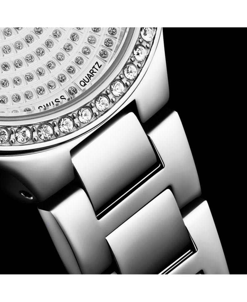 Women s Symphony 683 32mm Quartz Watch, Swarovski Crystal Bezel, Stainless Steel Bracelet, 50M Water Resistant