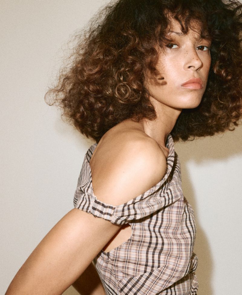 Women's Plaid Mini Asymmetrical Dress