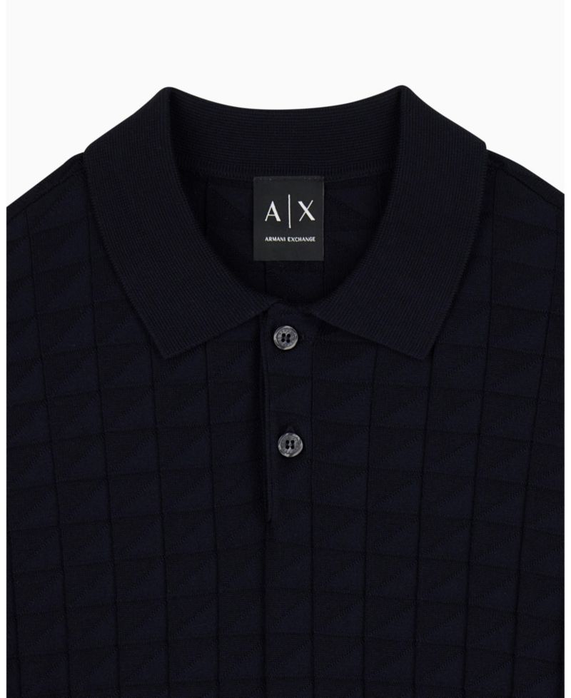 Men's Viscose Grid Polo Shirt
