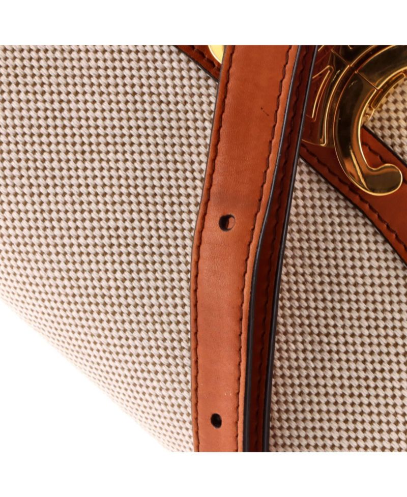 Teen Triomphe Shoulder Bag Canvas with Leather