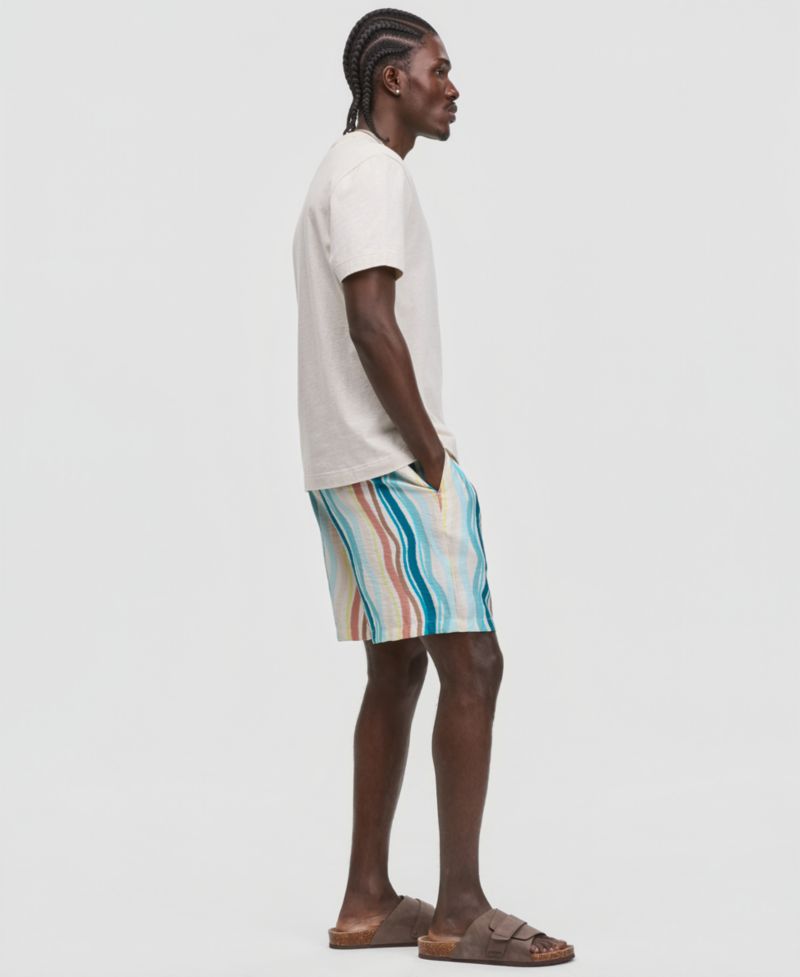 Men's Wave Stripe 6.5" Drawstring Shorts