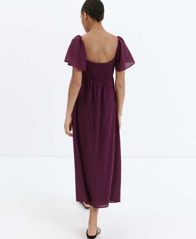 Women's Gathered Detail Textured Dress