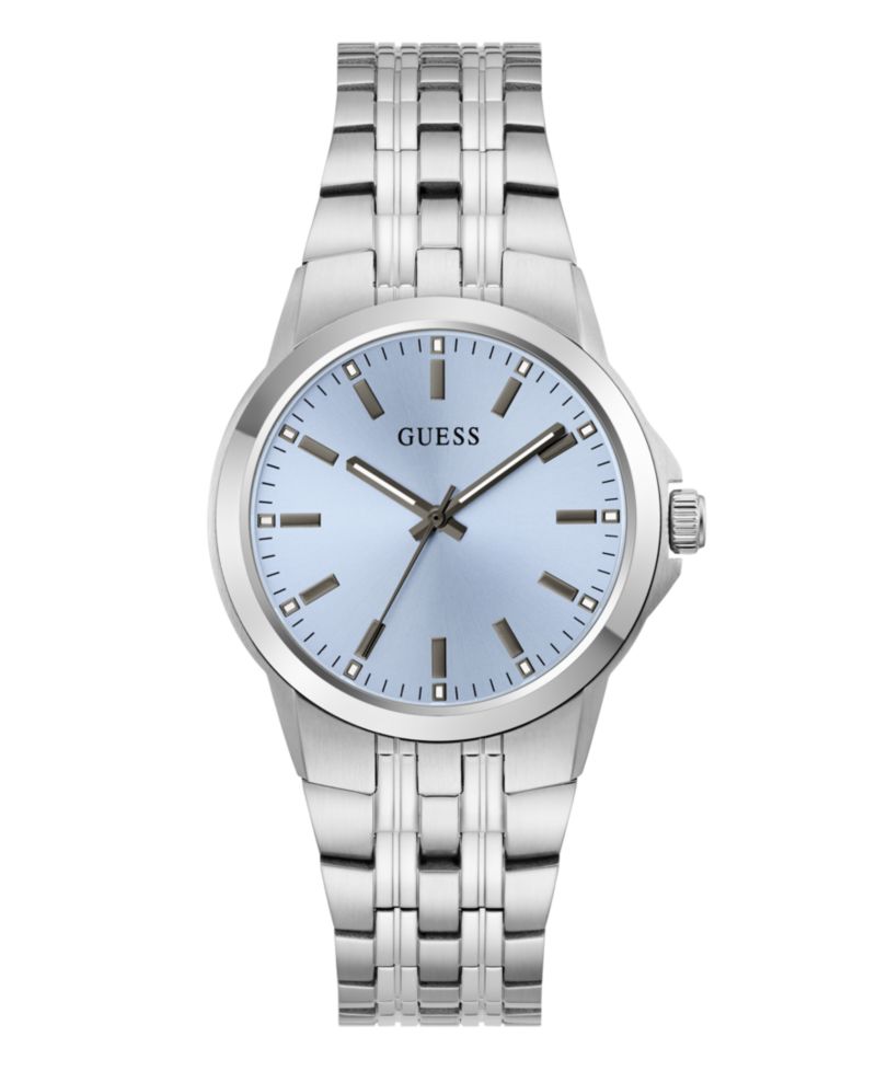 Men's Quartz Silver-Tone Stainless Steel Watch 39mm