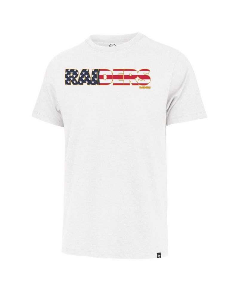 47 Men's White Las Vegas Raiders Flag Script Franklin T-Shirt