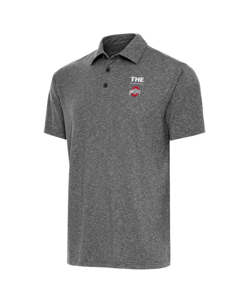 Men's Heather Black Ohio State Buckeyes THE Par 3 Polo Shirt