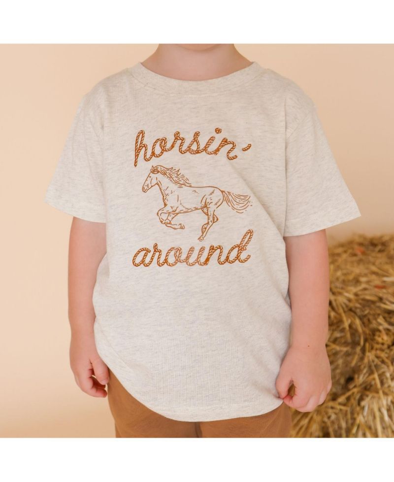 Baby Boys(12m-24m) Horsin' Around Western Short Sleeve T-Shirt