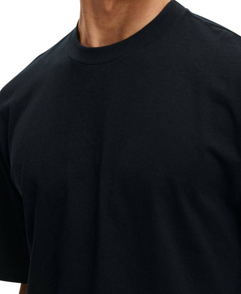 Men's Textured Cropped Boxy-Fit T-Shirt