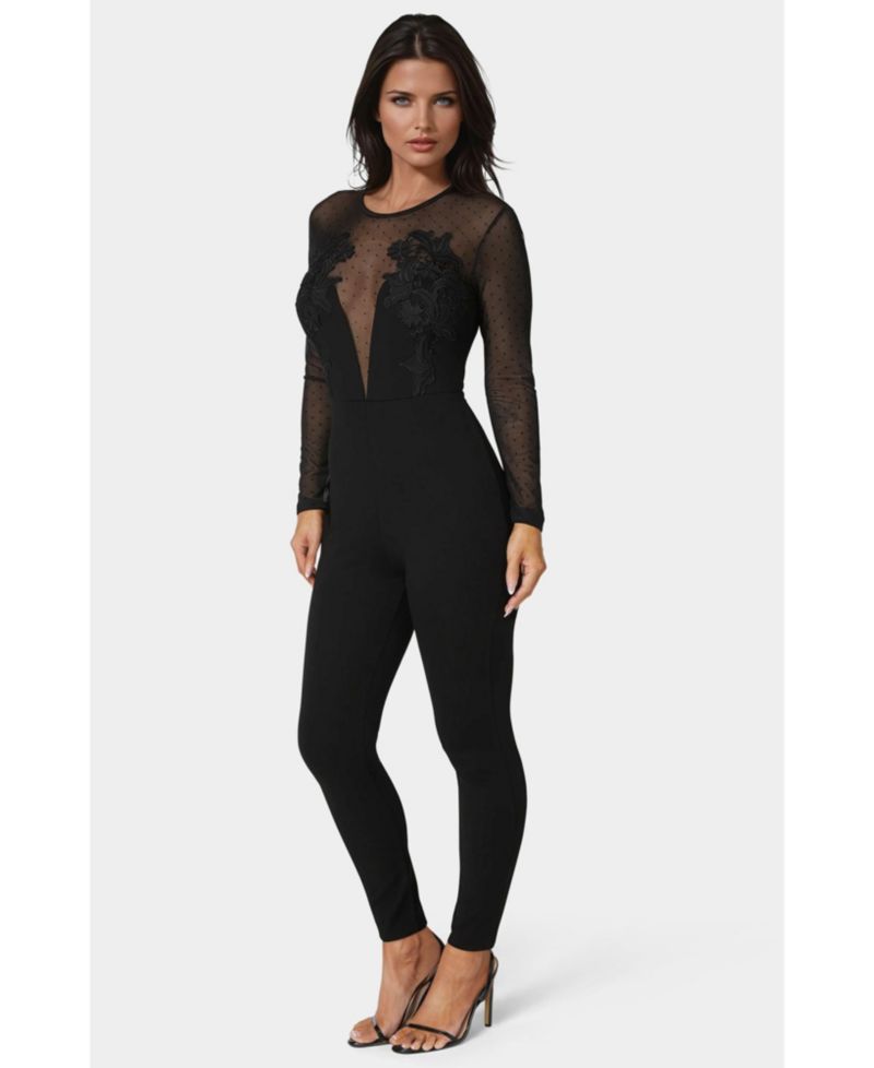 Women's Lace Applique Catsuit