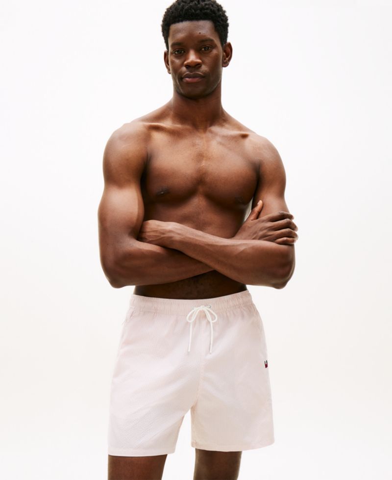 Men's Drawstring Zip Pocket Swim Trunks