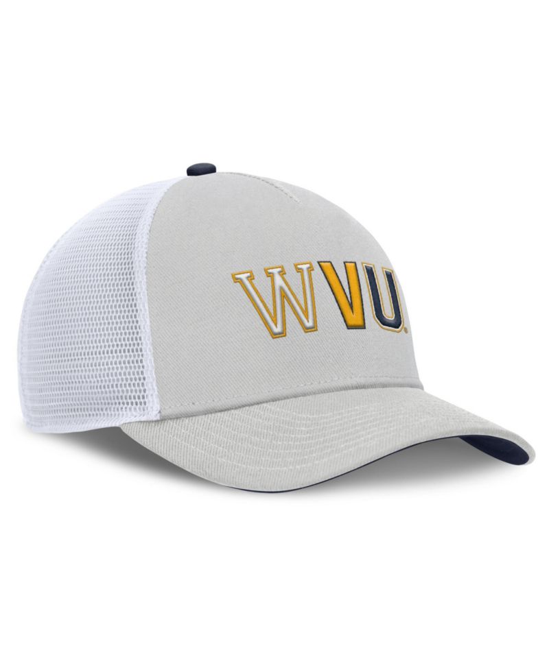 Men's and Women's Gray West Virginia Mountaineers 2026 Basketball Refresh 5-Panel Rise Trucker Hat