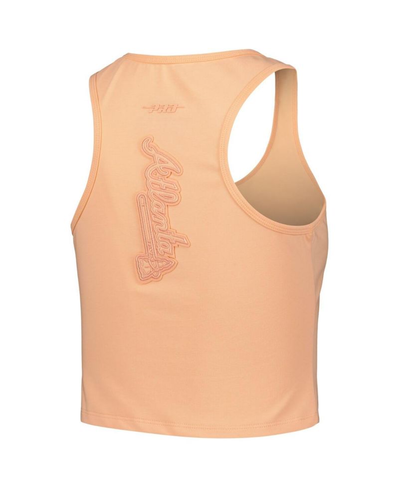 Women's Orange Atlanta Braves Neutral Fitted Racerback Tank Top