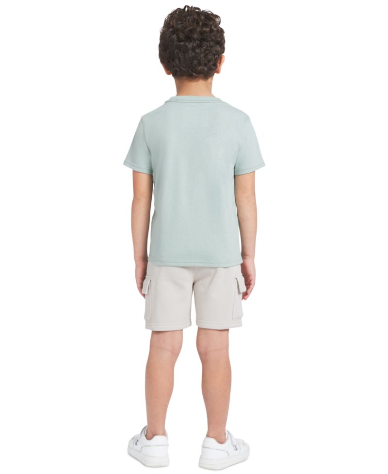 Boys' 4-7 Crewneck T-Shirt and Cargo Shorts, 2-Piece Set