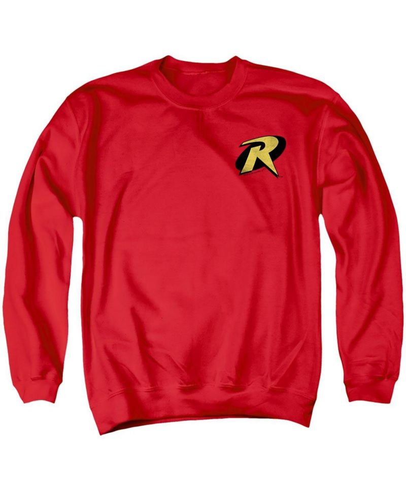 Men's Big & Tall Robin Logo Long Sleeve Graphic Crewneck Sweatshirt