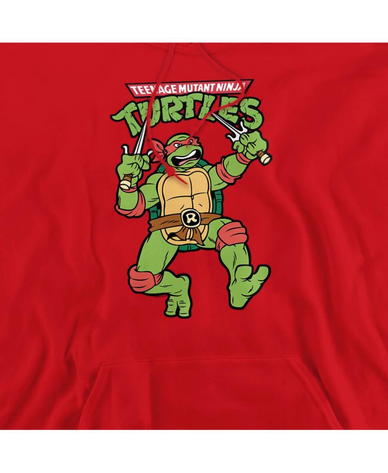 Men's Retro Raph Graphic Kangaroo Pocket Cotton-Polyester Blend Hoodie