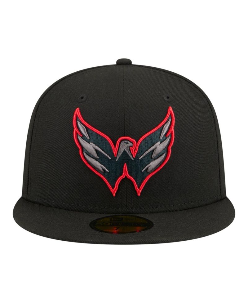 Men's Black Washington Capitals Color Pop 59FIFTY Fitted Hat