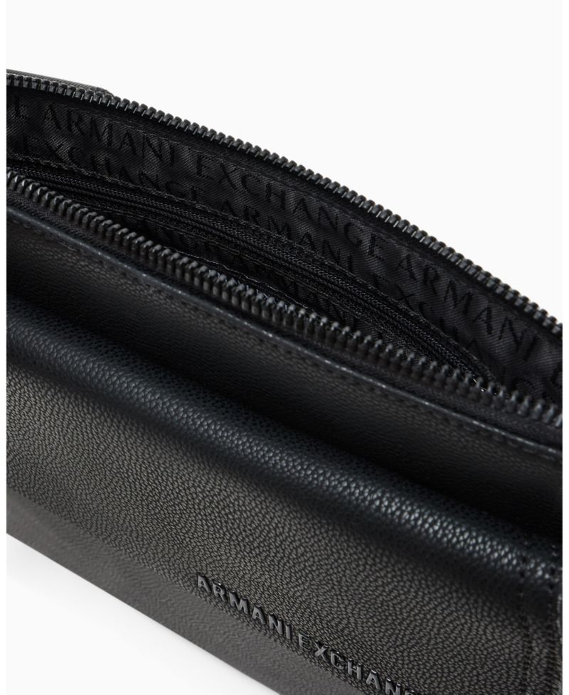 Men's Faux-Leather Crossbody Bag
