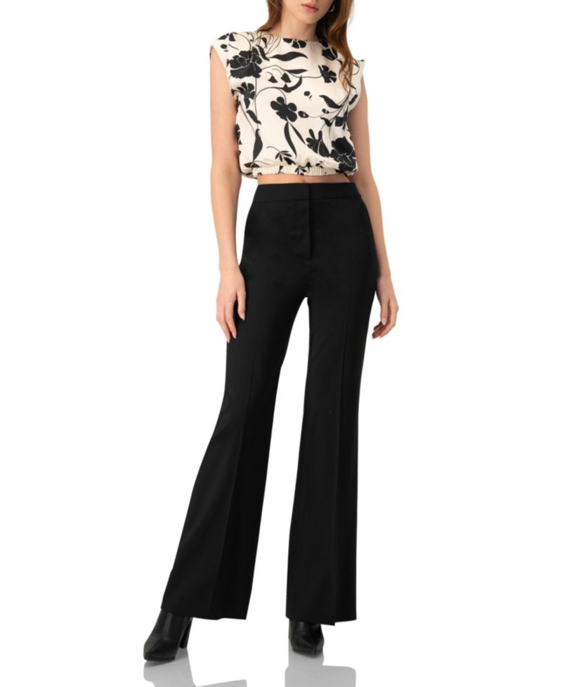 Women's Printed Sleeveless Straight Blouse