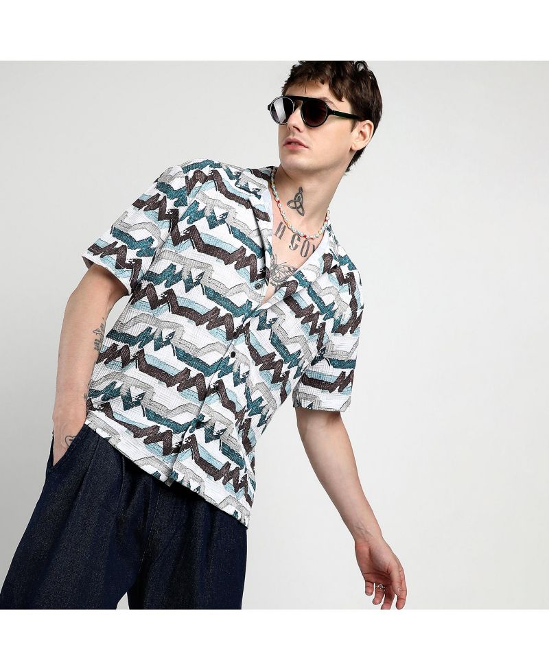 Multitrack Striped Oversized Shirt