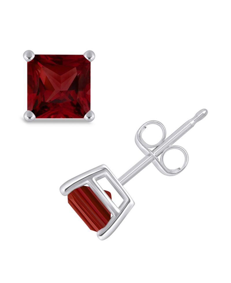 Garnet (2-5/8 ct. t.w.) Stud Earrings in Sterling Silver
