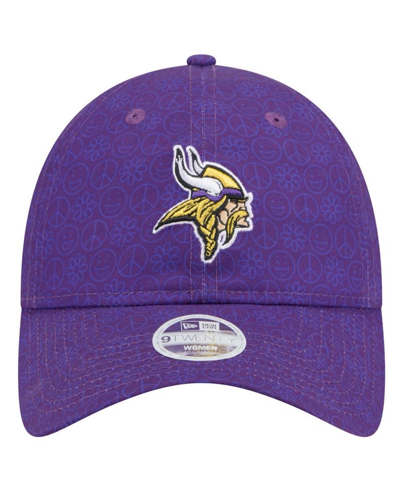 Women's Purple Minnesota Vikings Smiley 9TWENTY Adjustable Hat