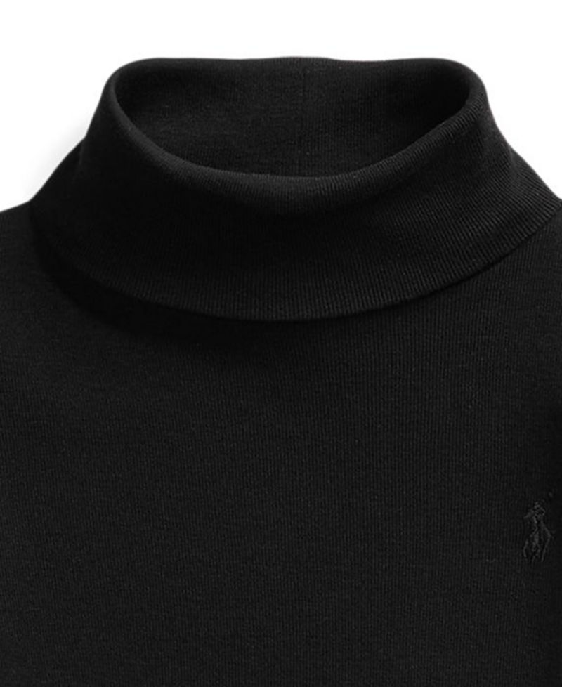 Girls' 2T-6x Ribbed Long-Sleeve Cotton-Modal Turtleneck