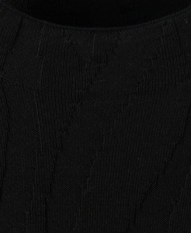 Women's Fitted Mock-Neck Long-Sleeve Cotton-Blend Sweater