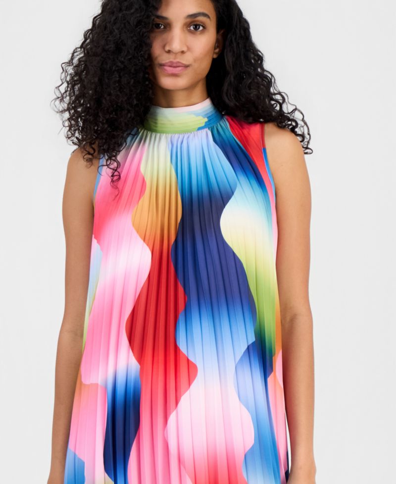 Women's Pleated Chiffon Dress