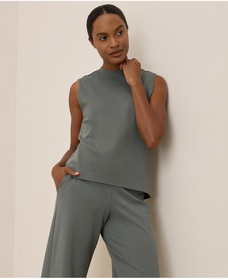 Women's Airplane Mock Neck Shell