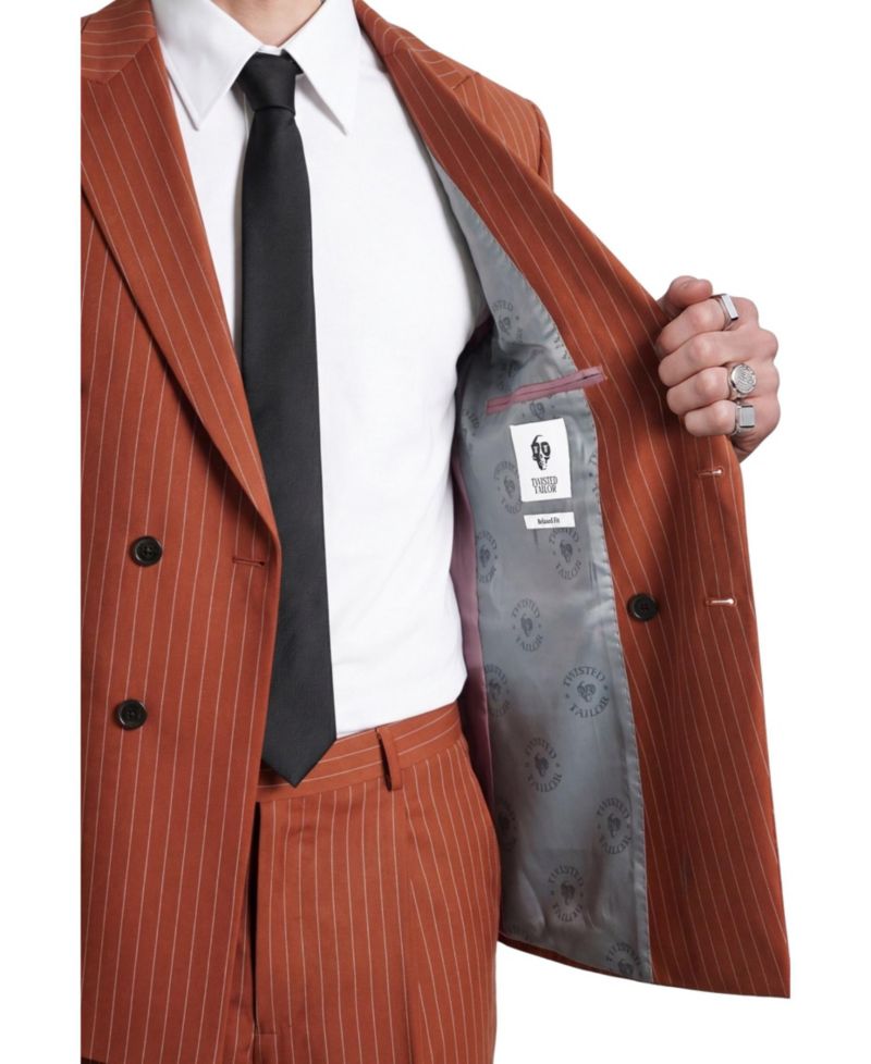 Men's Syrah Double Breasted Pinstripe Jacket