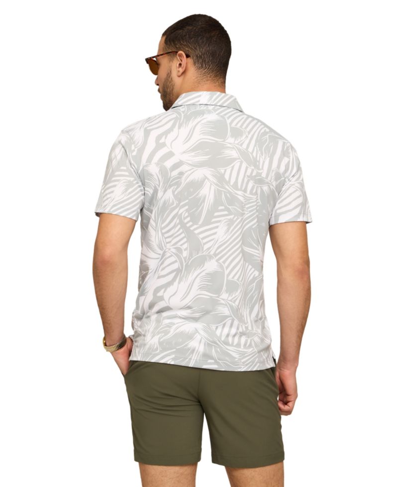 Men's Silver Leaf Short-Sleeve Polo Shirt