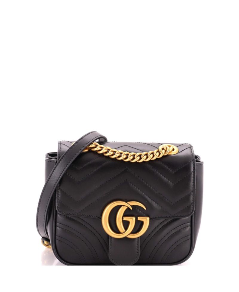 Mini GG Marmont Square Flap Bag Matelasse Leather