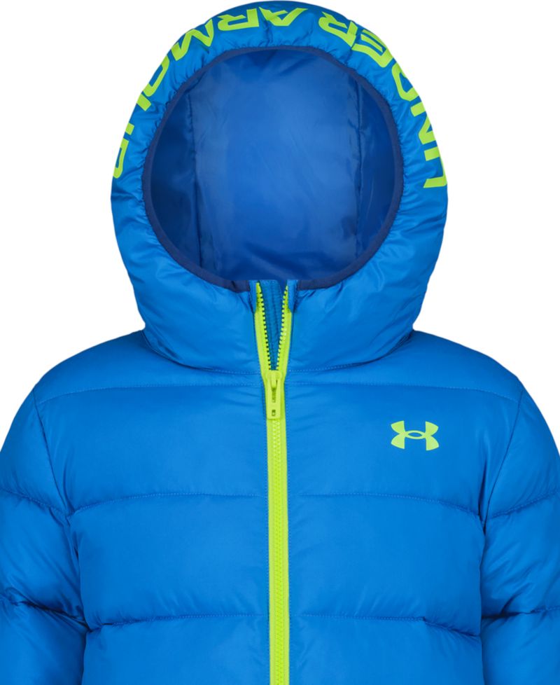 Boys' 8-20 Solid Logo Full-Zip Puffer Hooded Jacket