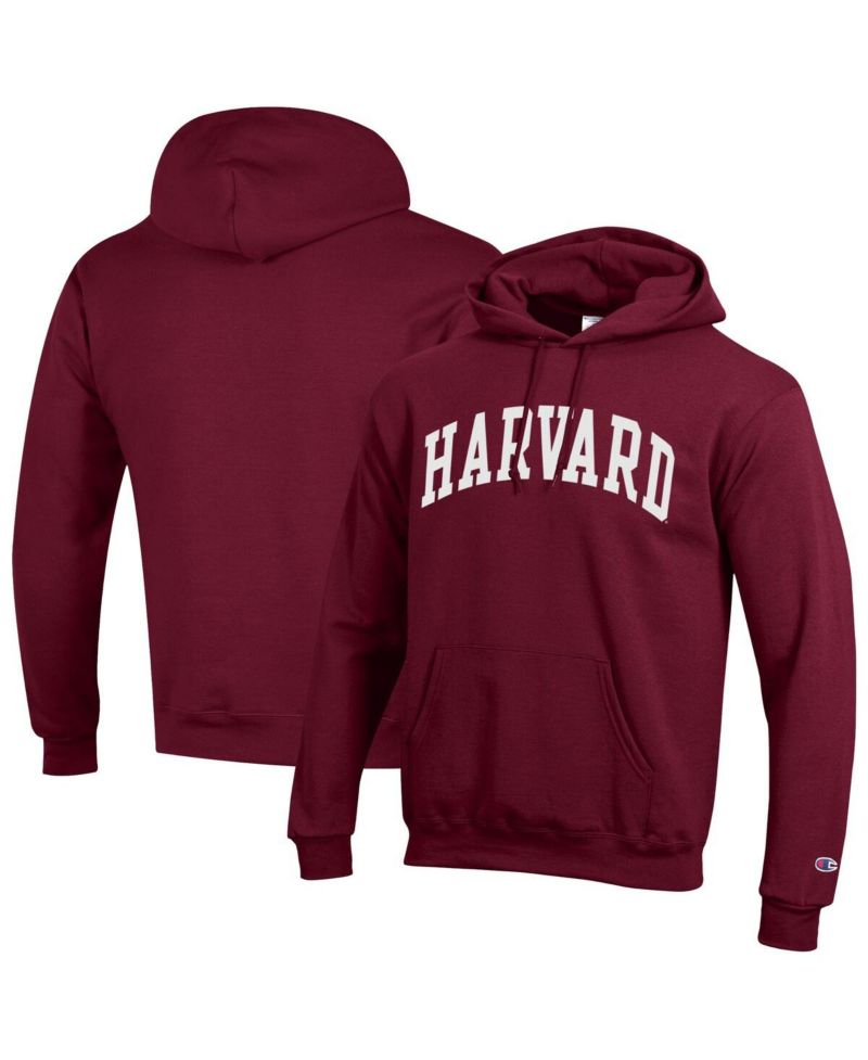 Men's Crimson Harvard Crimson Basic Arch Fleece Pullover Hoodie