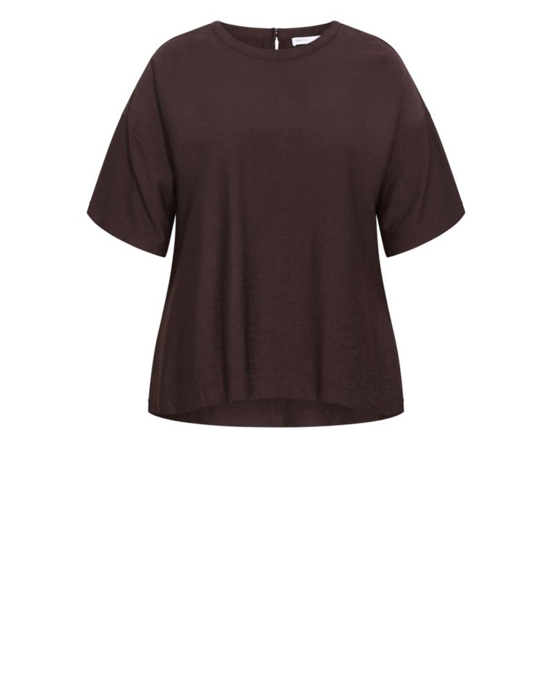 Plus Size Alexi Drop-Shoulder Relaxed Hip-Length Top