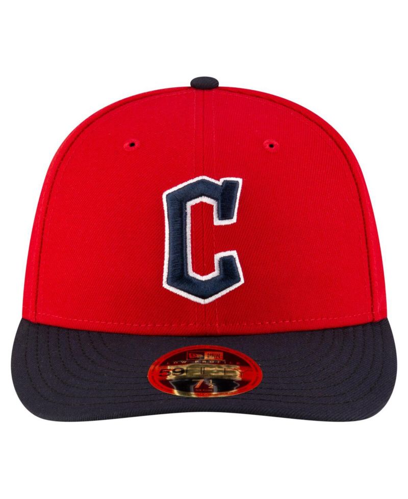 Men's Red/Black Cleveland Guardians Authentic Collection On-Field Low Profile 59FIFTY Fitted Hat