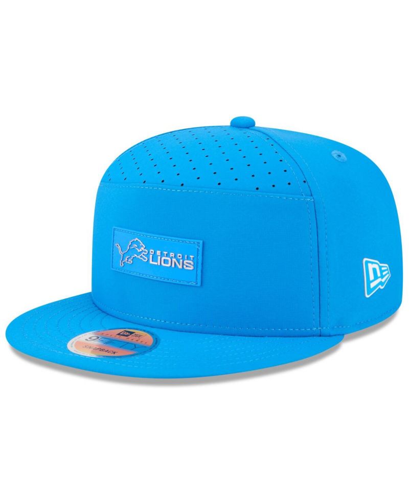 Men's Blue Detroit Lions 2025 Sideline Split Panel 9FIFTY Snapback Hat