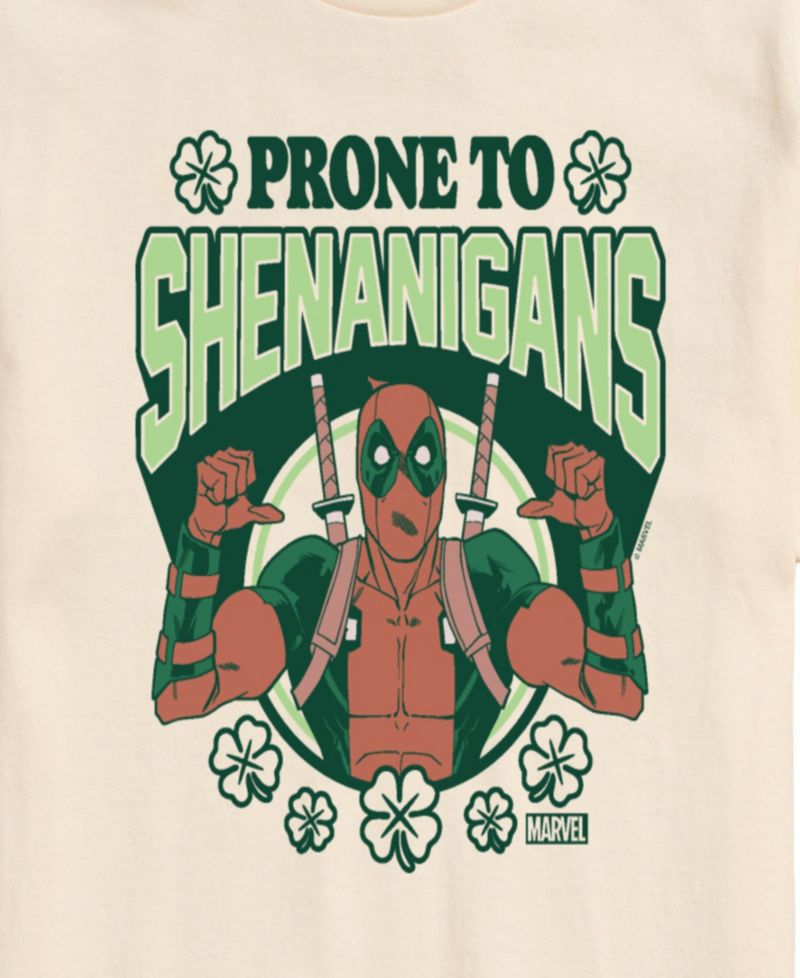 Men's Deadpool Prone To Shenanigans Short-Sleeve Graphic T-Shirt