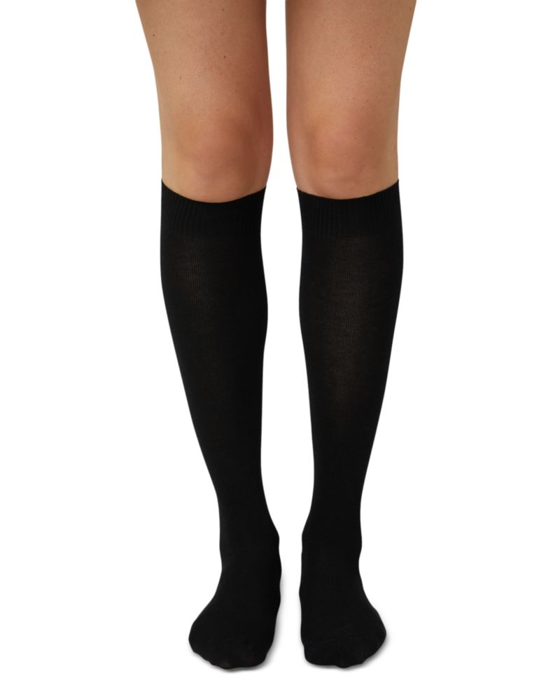 Women's Flat Knit Knee High Socks 3 Pair Pack U21135