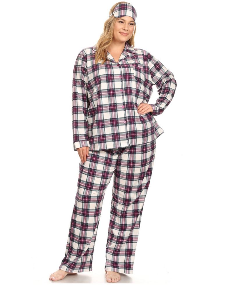 Plus Size 3-Piece Pajama Set