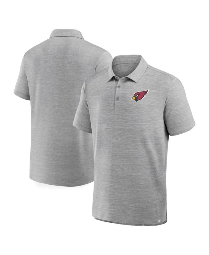 Men's Heather Gray Arizona Cardinals Clutch Polo Shirt