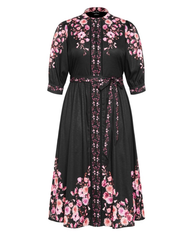 Women's Annabelle Button Down Floral Midi Dress