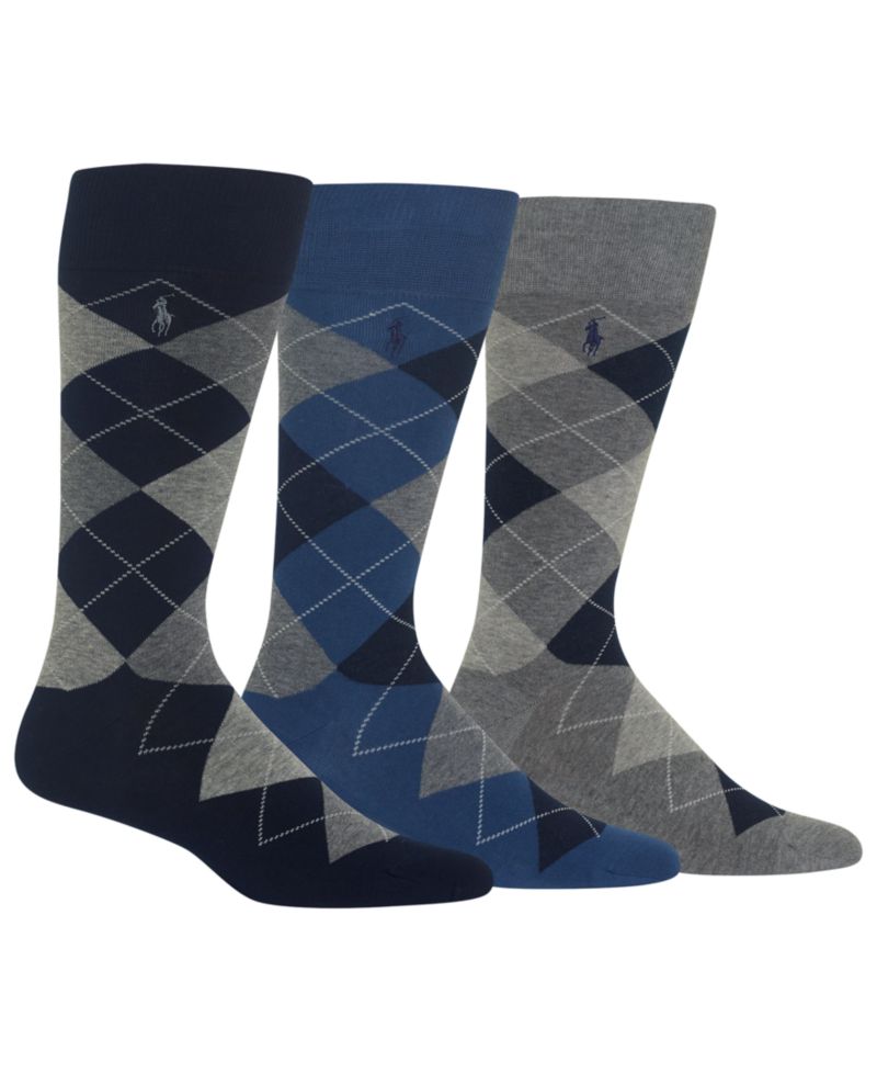 Men's 3-Pack Argyle Dress Socks