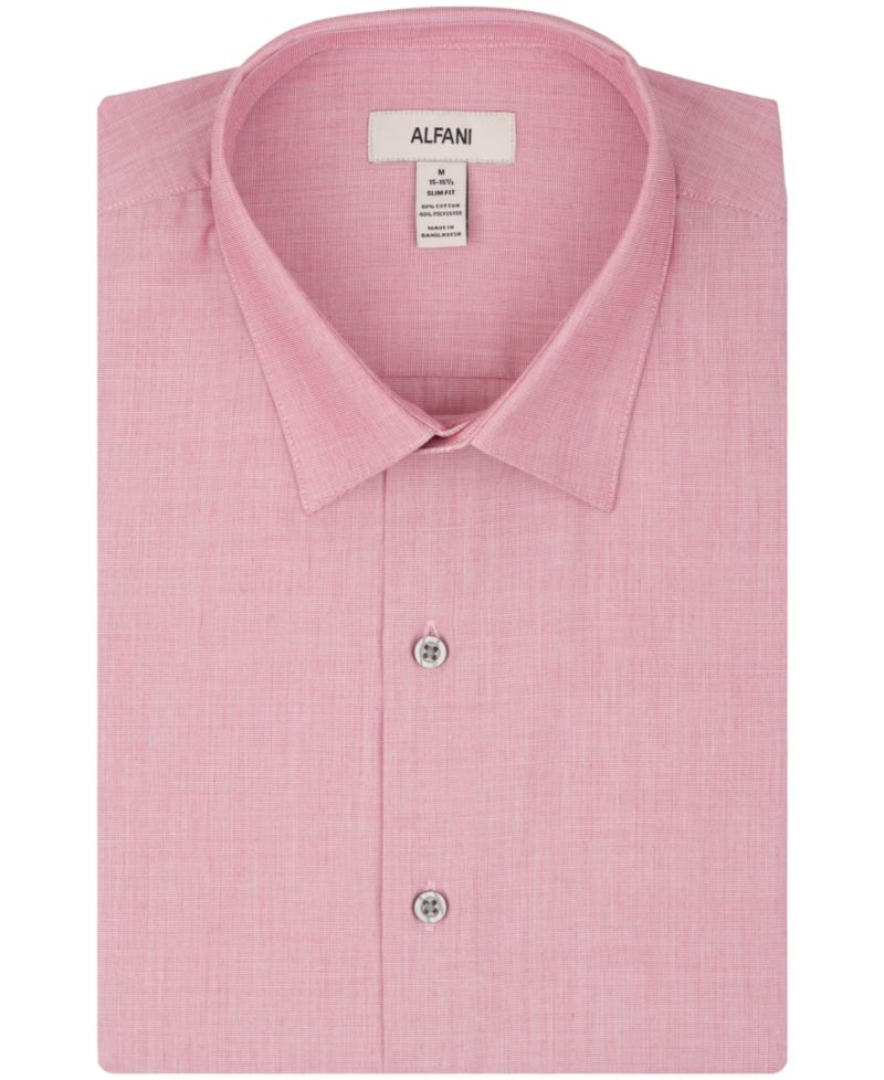 Men's Slim-Fit Solid Dress Shirt