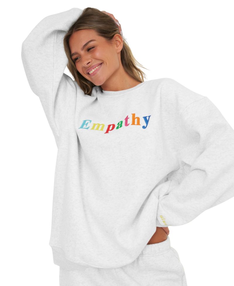 Juniors' Classic Crewneck Oversized Graphic Sweatshirt