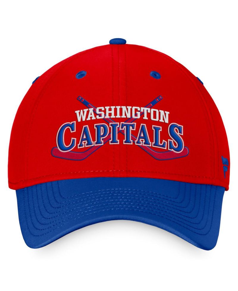 Men's Red/Blue Washington Capitals Heritage Vintage Flex Hat