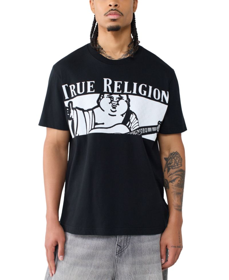 Men's Checkered Buddha Short-Sleeve T-Shirt
